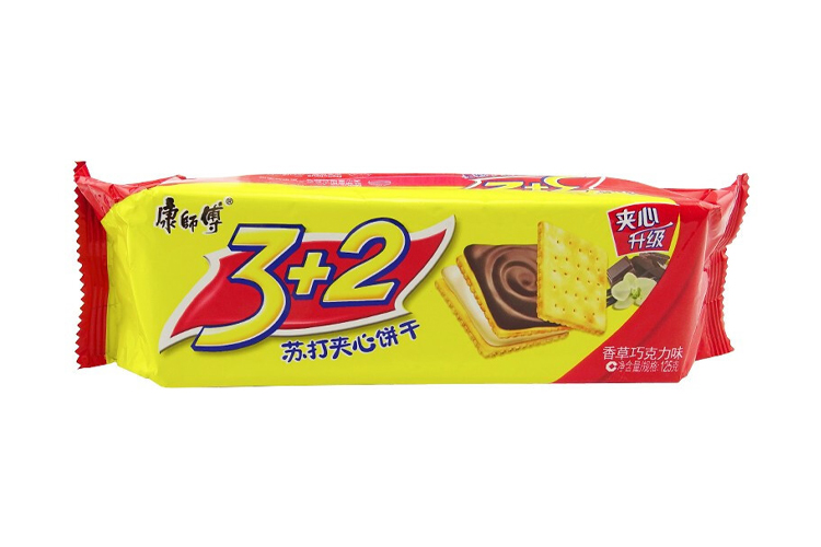 MASTER KANG 3+2 SODA SANDWICH CRACKER VANILLA CHOCOLATE FLAVOR 125G